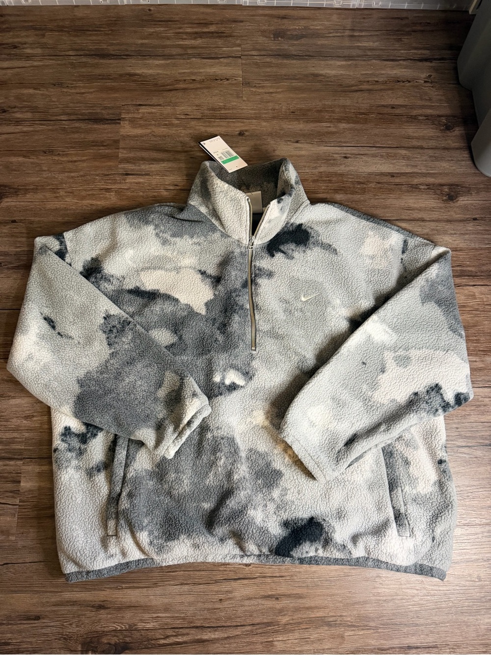 Nike Therma-FIT Half Zip Fleece Sherpa Jacket Grey Camo NWT $140 Men's Size XL